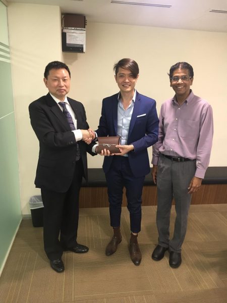 Mr Kazu and Mr Gobi meeting with Mr Derrick from MCCY